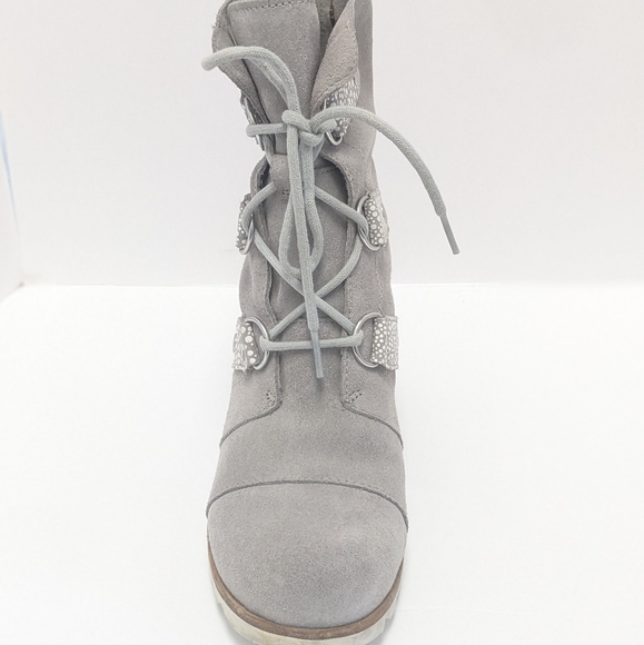 Sorel Suede Joan Of Arc Wedge Boots - Picture 9 of 16